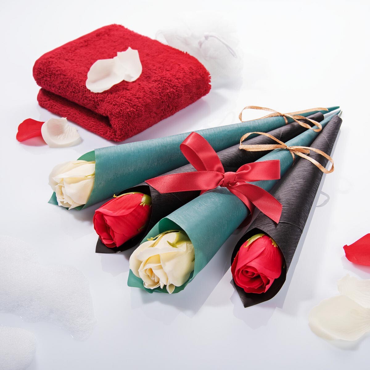 4-dielna sada mydlových ruží