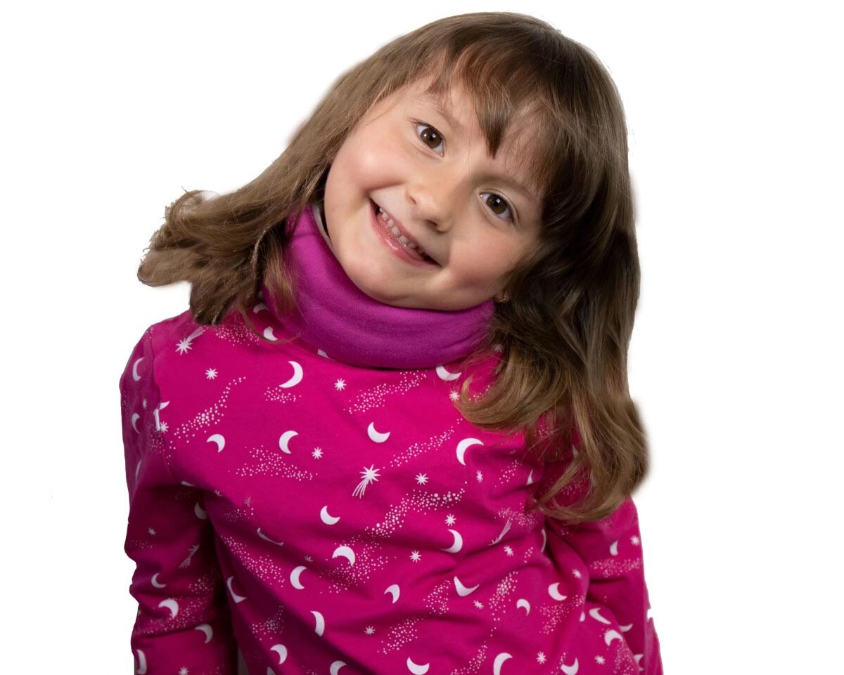 Detský nákrčník Priessnitz, ružový 35-45 cm