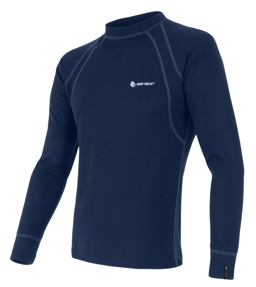 SENSOR DOUBLE FACE pánske tričko dl.rukáv deep blue Veľkosť: S 8592837095431