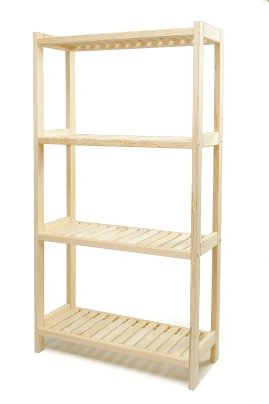 Regál drevený borovicový  PN 4 - 133x50x38 cm