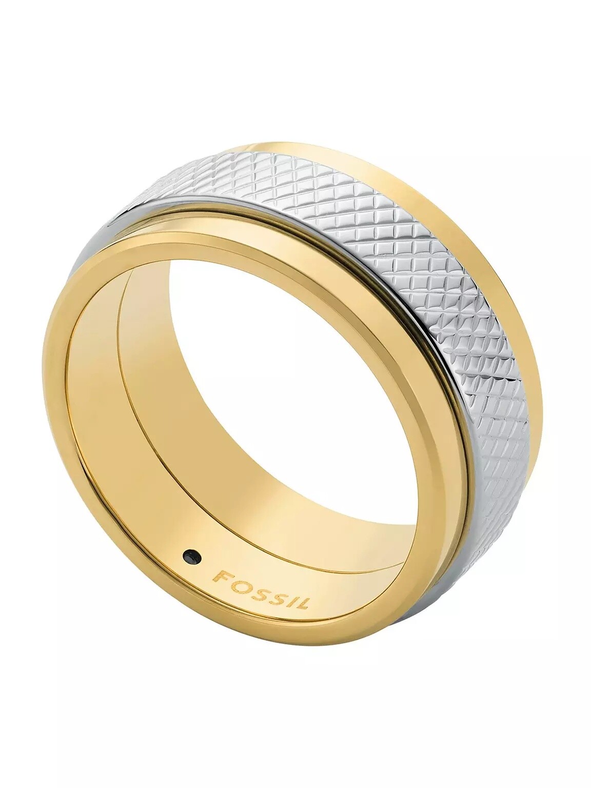 Fossil Moderný bicolor prsteň Knox JF04917998 67 mm