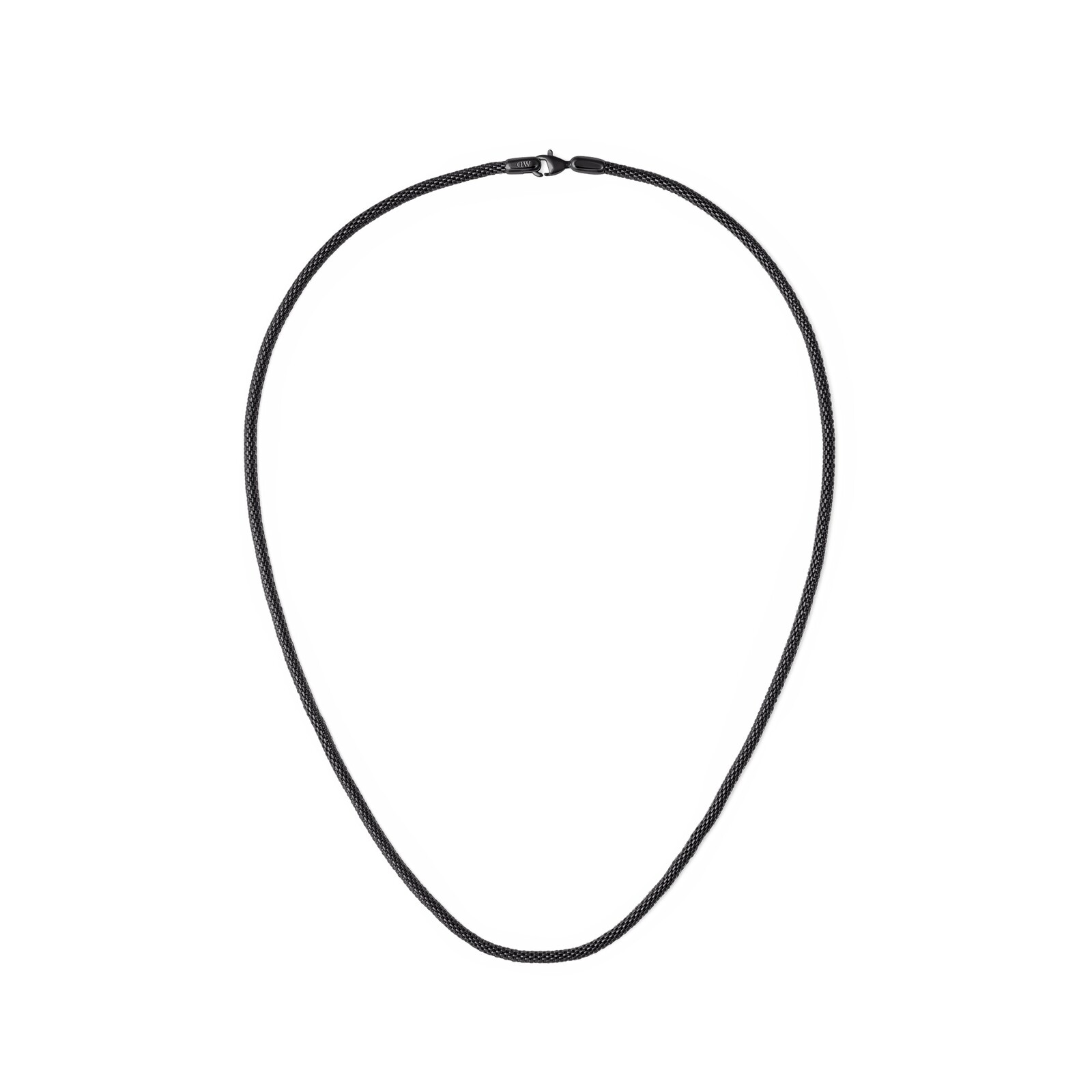 Daniel Wellington Čierny oceľový náhrdelník Tide Mesh DW00401100