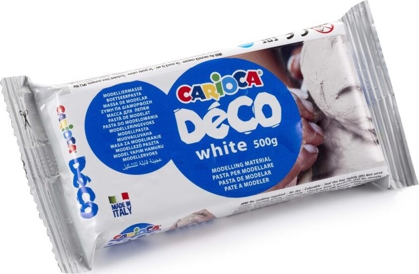 Carioca Déco bílá samotvrdnoucí modelovací hmota 500 g