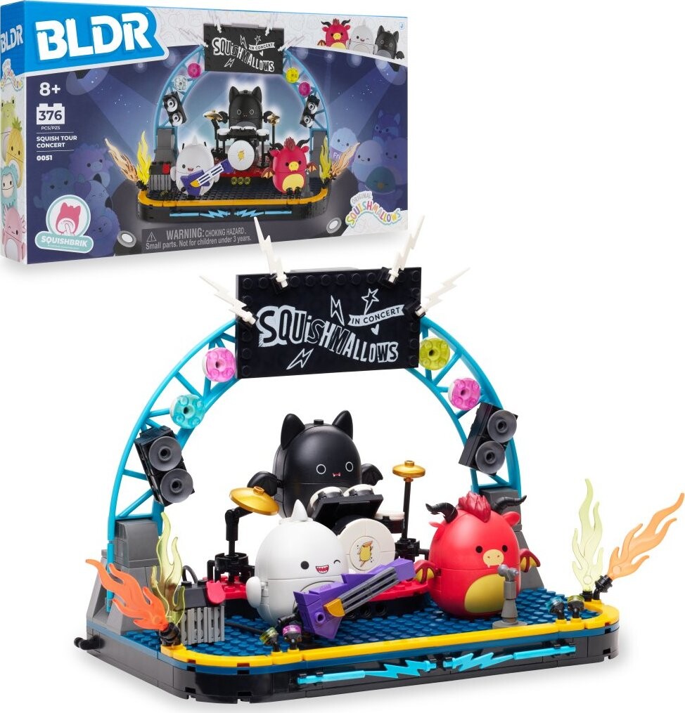 BLDR Squishmallows Koncertné turné s 3 postavičkami