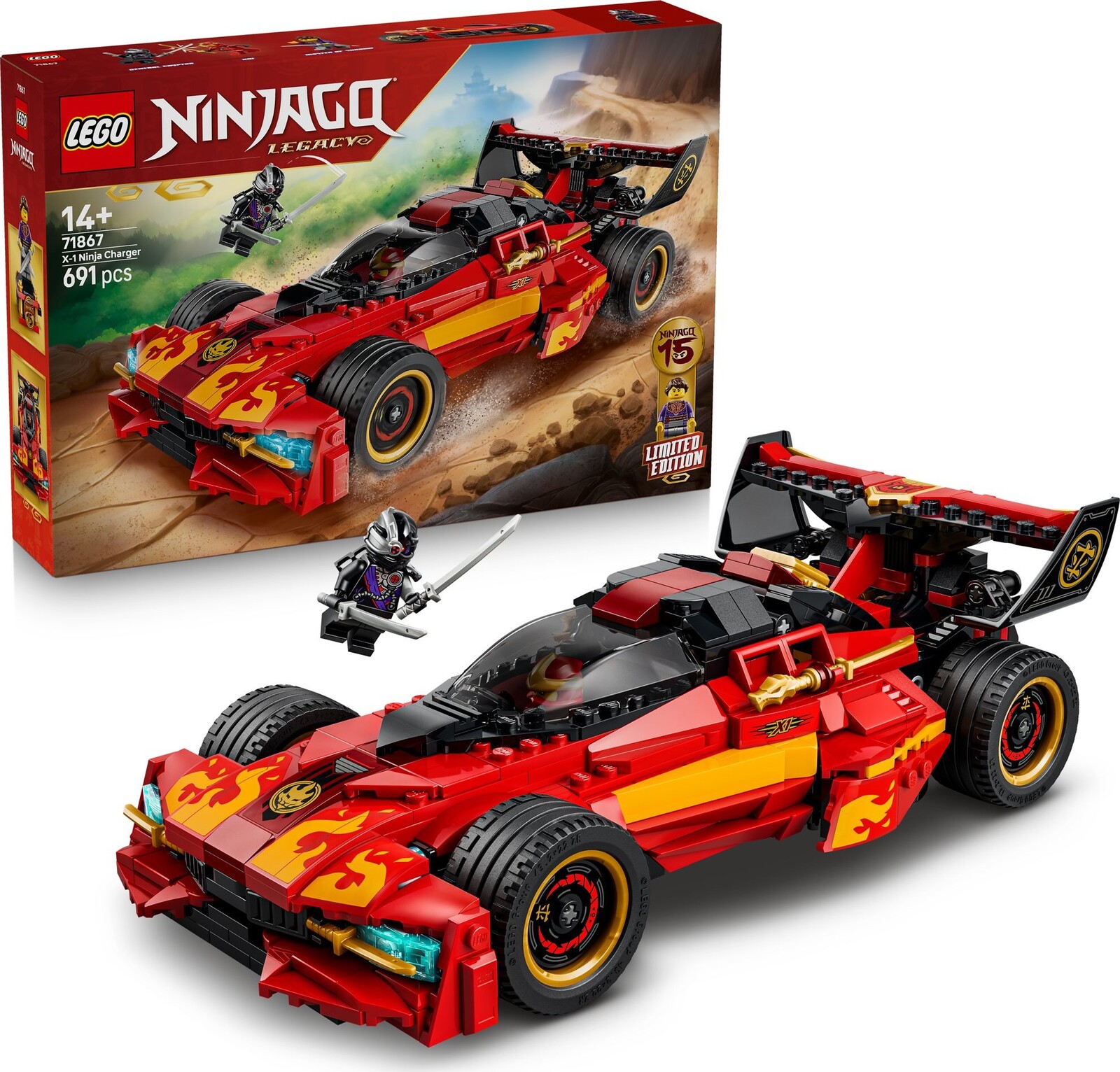 LEGO® NINJAGO® 71867 Kaiovo červené superauto: 15 rokov NINJAGO®