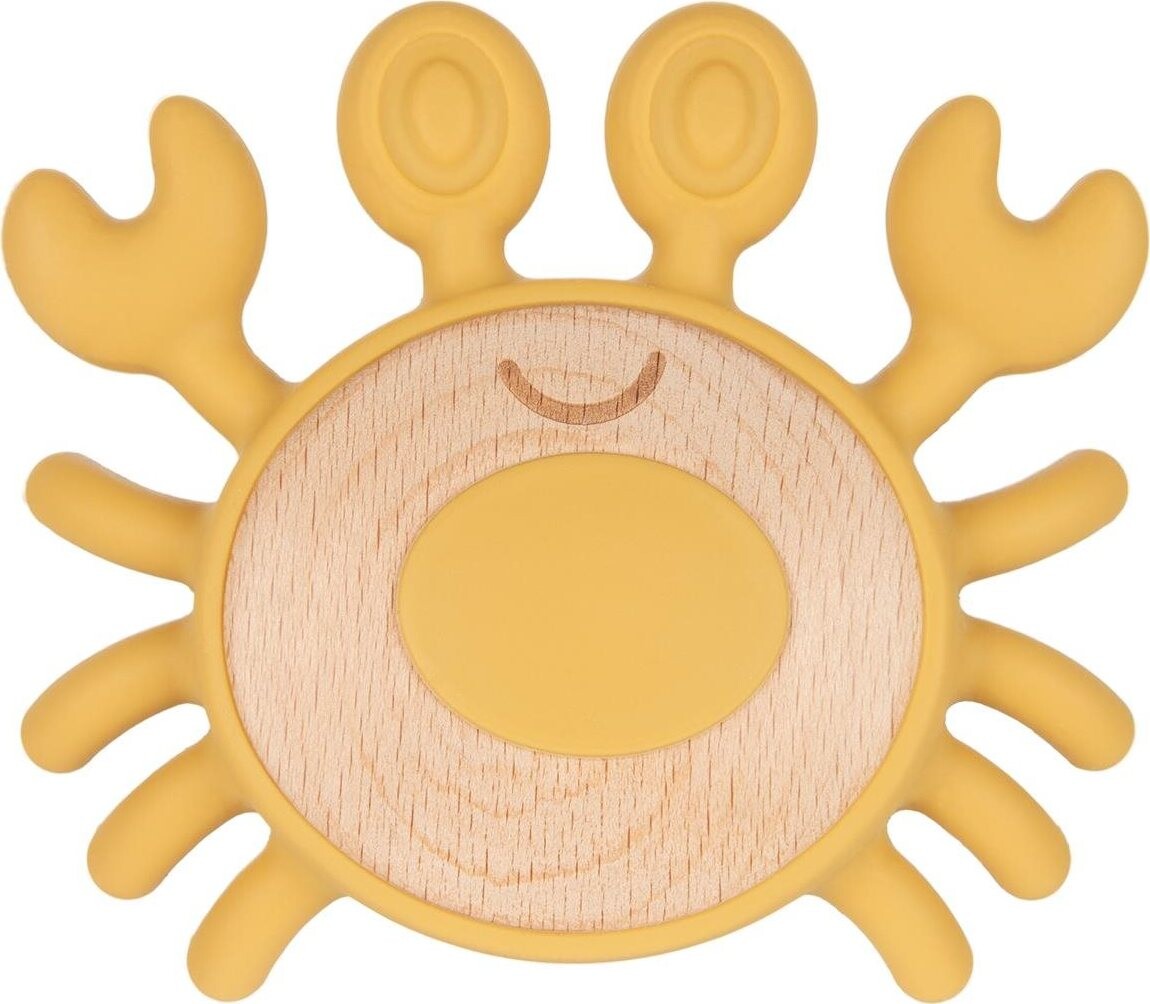 Canpol babies Dreveno-silikónové hryzadlo krab