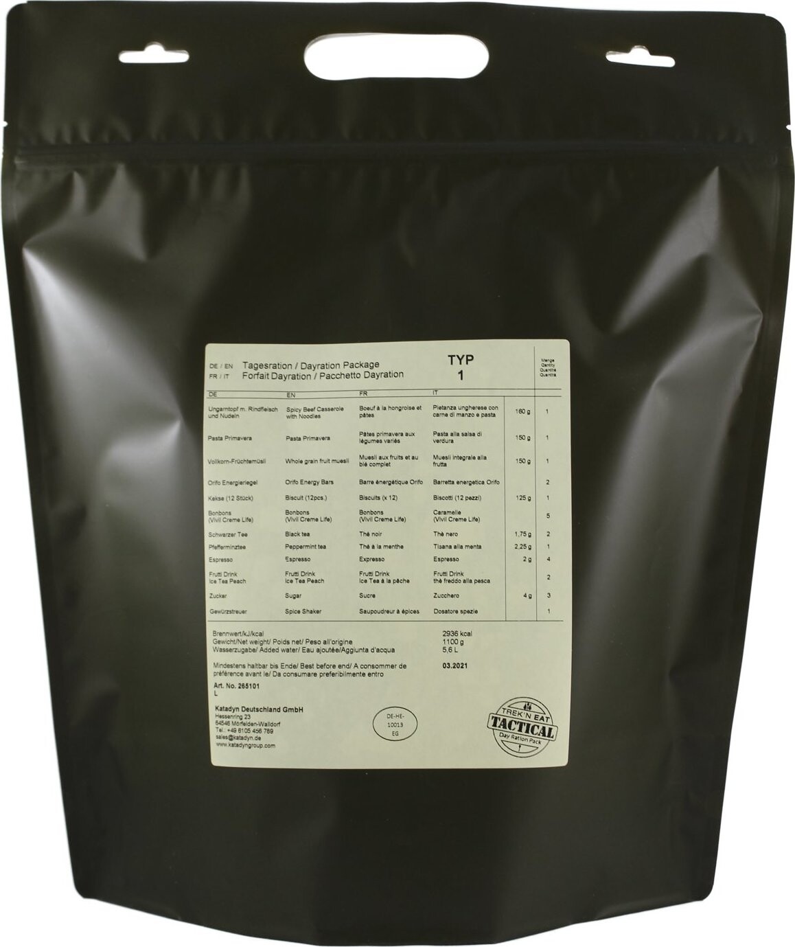 Trek'n Eat Celodenný potravinový balíček Typ 1