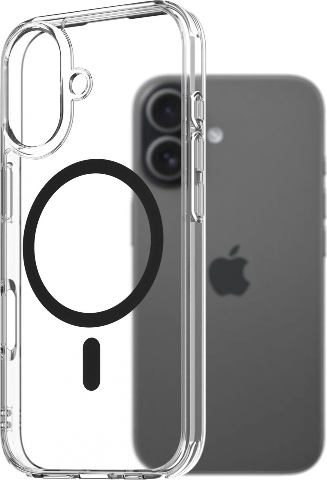 AlzaGuard Crystal Clear TPU Case Compatible with Magsafe pre iPhone 17 – čierny