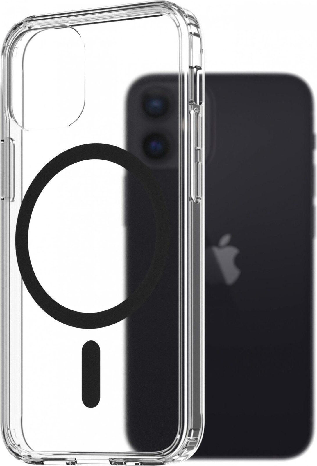 AlzaGuard Crystal Clear TPU Case Compatible with Magsafe pre iPhone 12 Mini – čierny