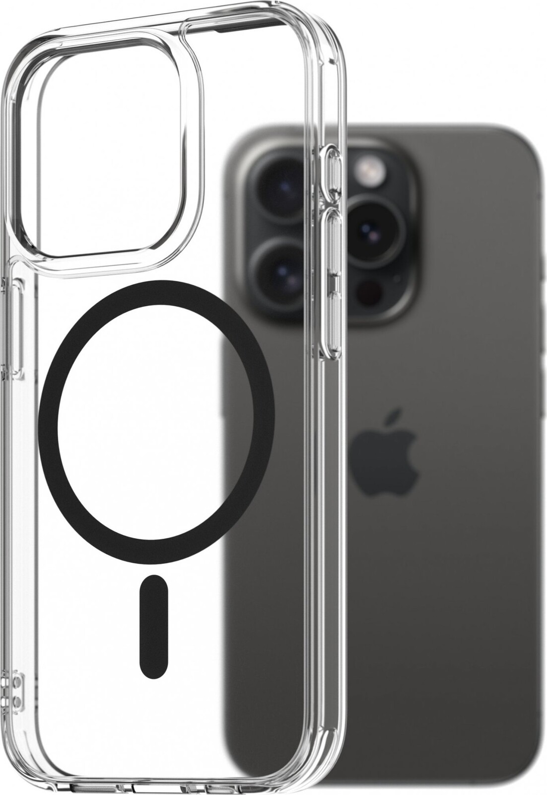 AlzaGuard Crystal Clear TPU Case Compatible with Magsafe pre iPhone 15 Pro – čierny