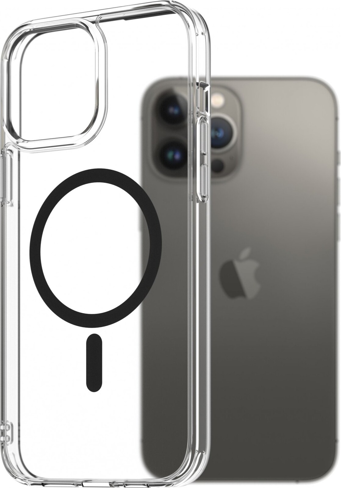 AlzaGuard Crystal Clear TPU Case Compatible with Magsafe pre iPhone 13 Pro Max – čierny