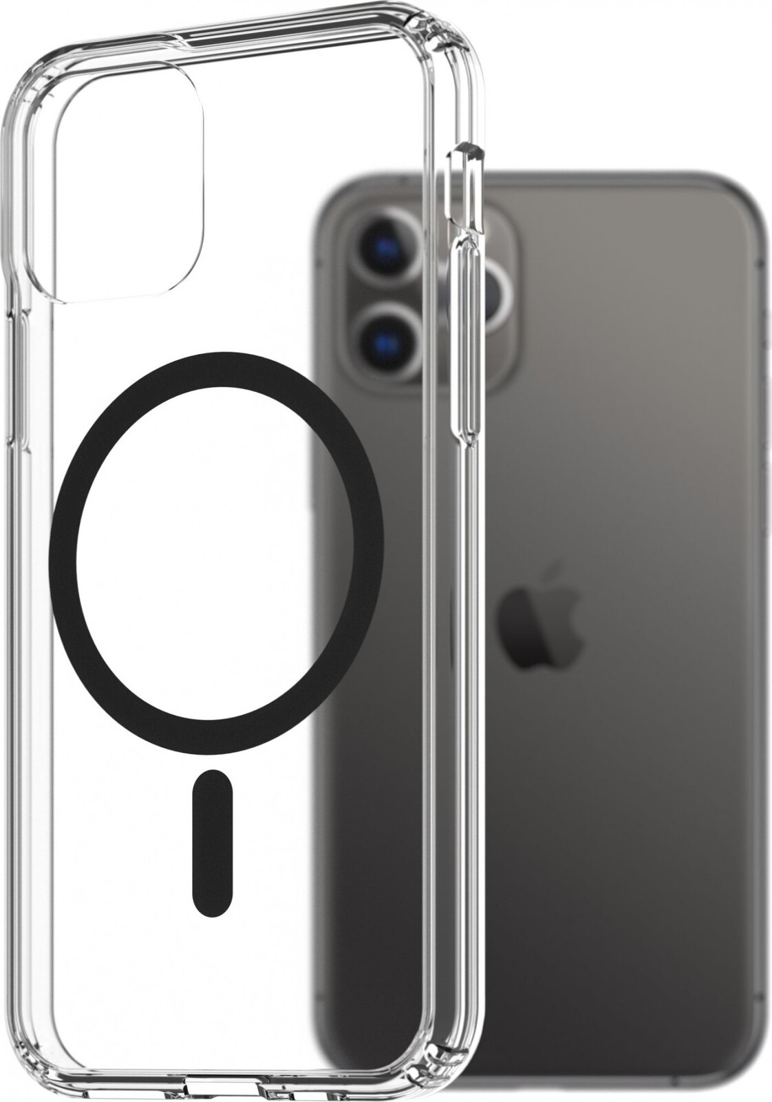 AlzaGuard Crystal Clear TPU Case Compatible with Magsafe pre iPhone 11 Pro – čierny