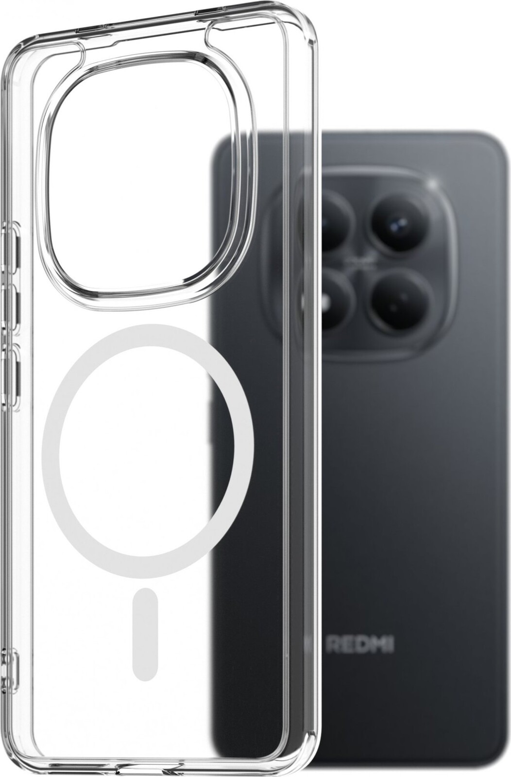 AlzaGuard Crystal Clear TPU Case Compatible with Magsafe pre Xiaomi Redmi Note 15 Pro 4G