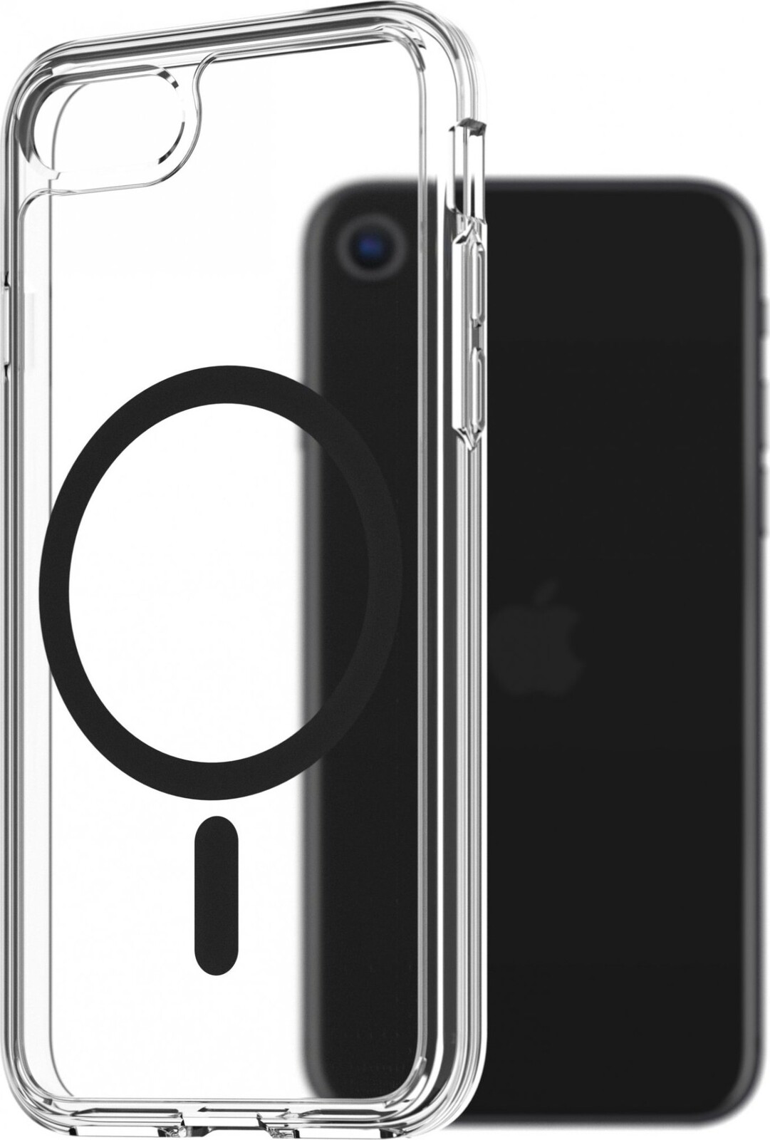 AlzaGuard Crystal Clear TPU Case Compatible with Magsafe pre iPhone 7/8/SE 2020/SE 2022 – čierny