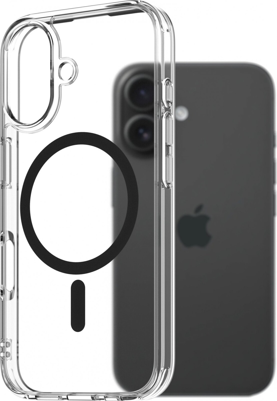 AlzaGuard Crystal Clear TPU Case Compatible with Magsafe pre iPhone 16 – čierny