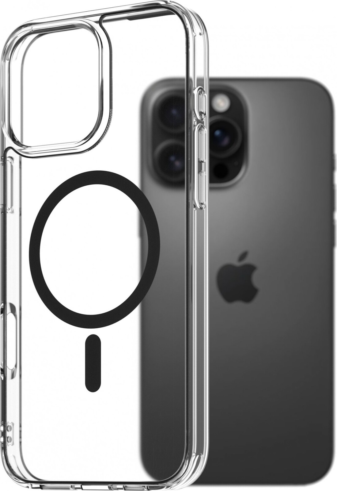 AlzaGuard Crystal Clear TPU Case Compatible with Magsafe pre iPhone 16 Pro Max – čierny