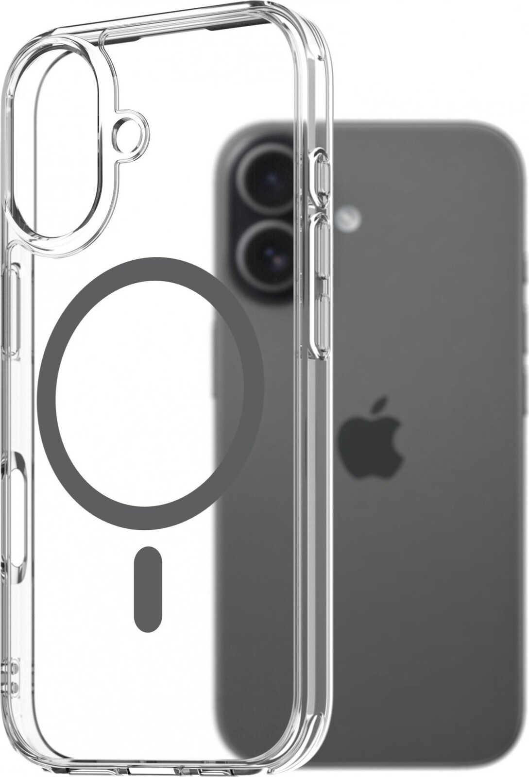 AlzaGuard Crystal Clear TPU Case Compatible with Magsafe pre iPhone 17 – sivý