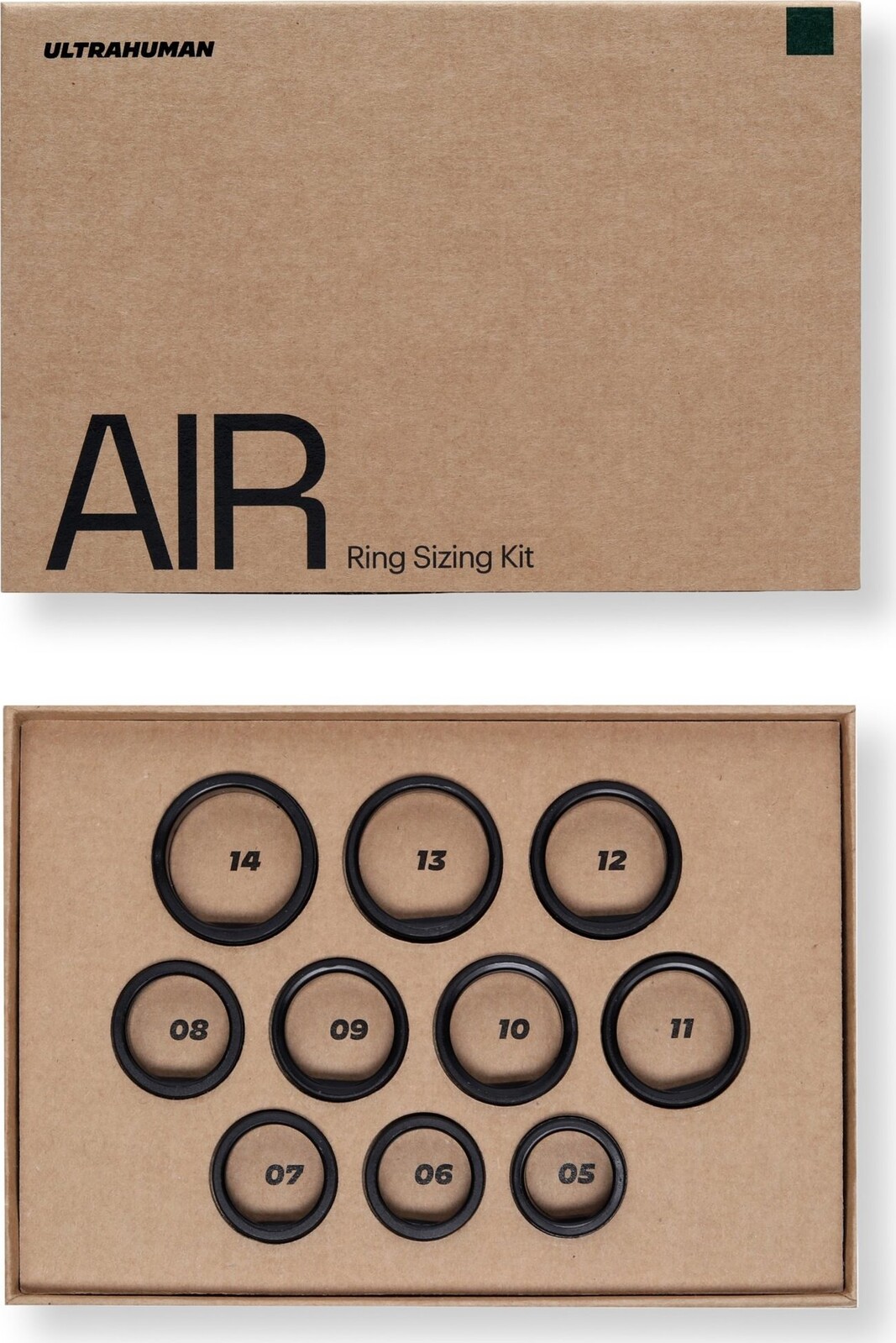 Ultrahuman Ring Air Sizing Kit so vzorkami farieb