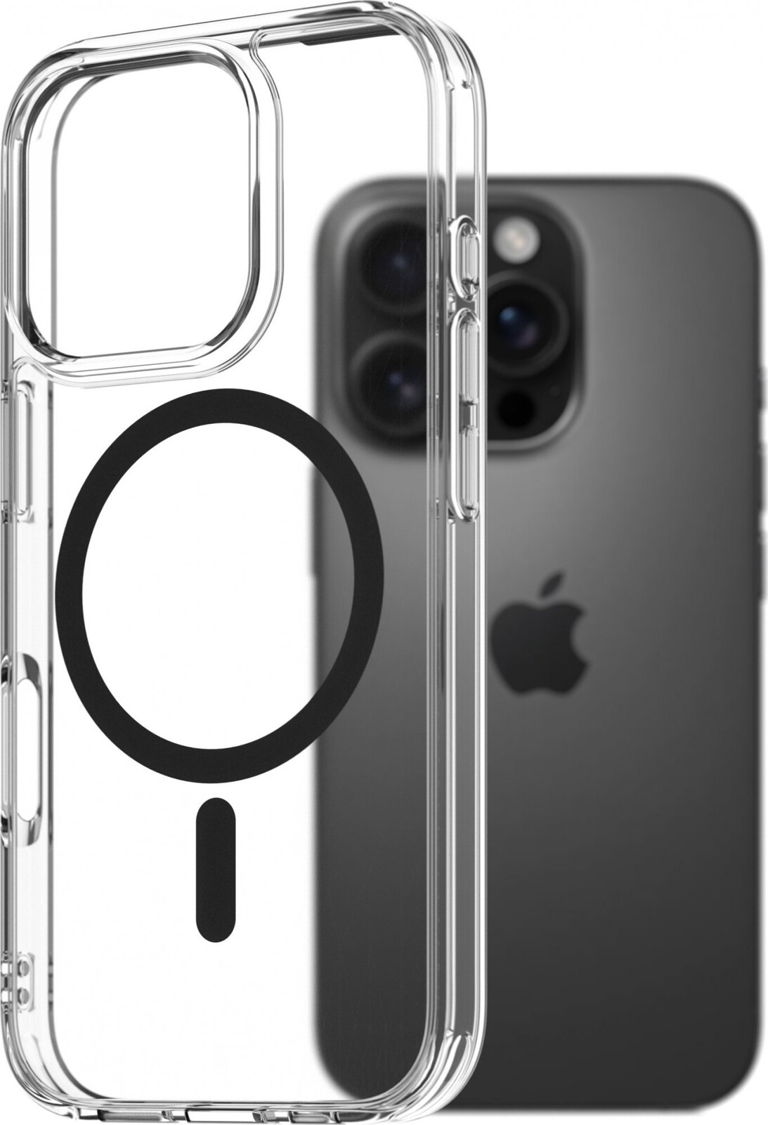 AlzaGuard Crystal Clear TPU Case Compatible with Magsafe pre iPhone 16 Pro – čierny