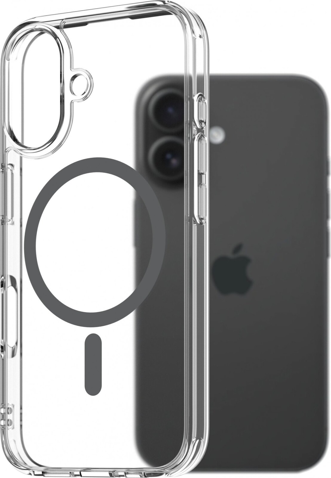 AlzaGuard Crystal Clear TPU Case Compatible with Magsafe pre iPhone 16 – sivý