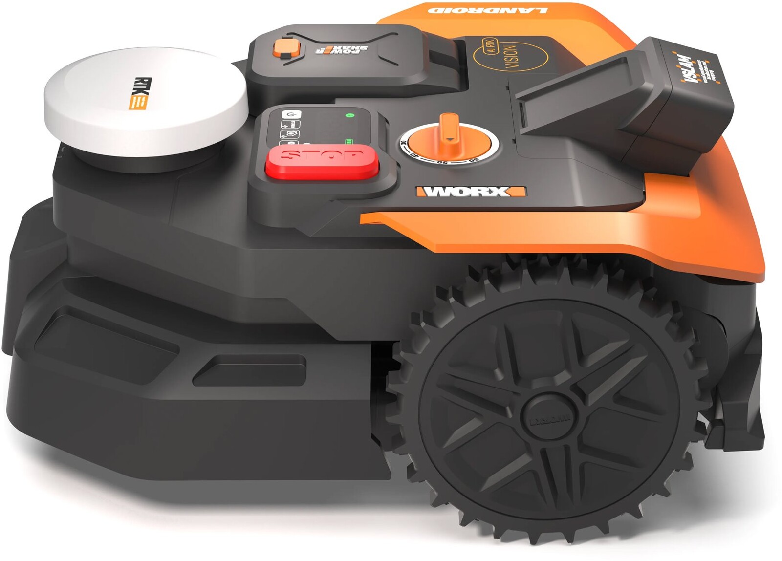 WORX Robotická kosačka WR365E Vision Cloud 650 m2 (RTK + AI V-SLAM Stereo)