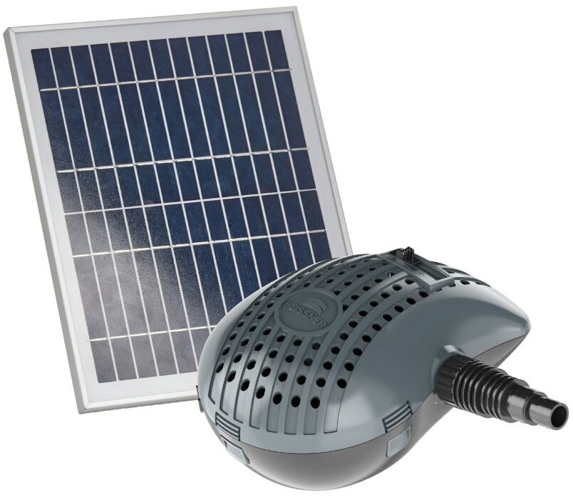 HEISSNER SPB3000-00 Solárne filtračné a potôčikové čerpadlo 3500 l/h + 2× 20 W moduly