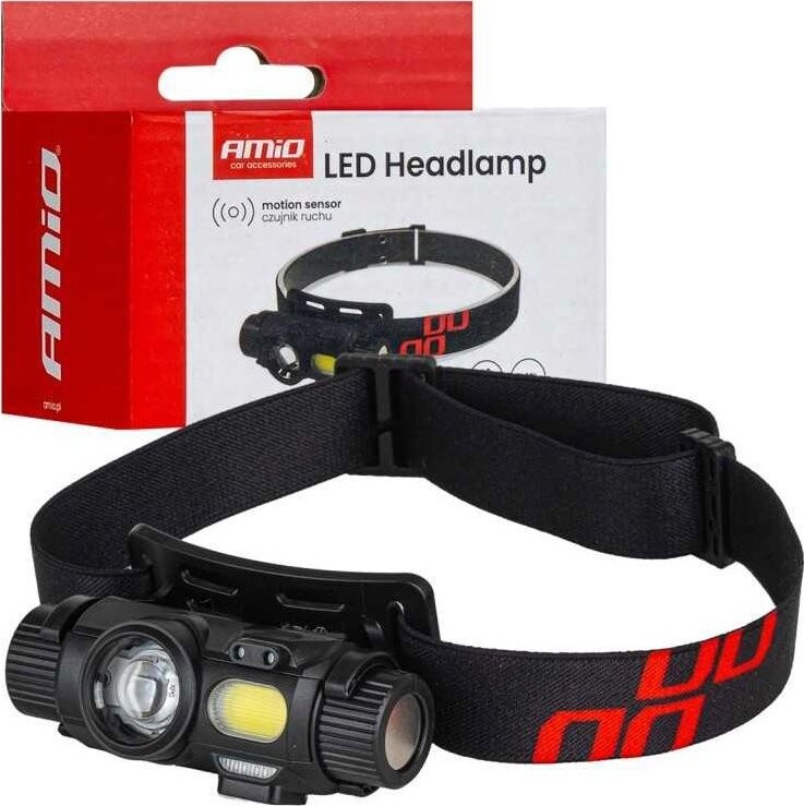 Amio Čelová svítilna nabíjecí LED 250 lm