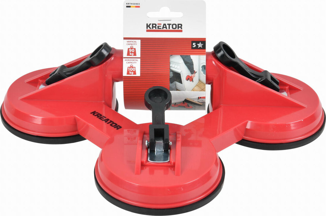 KREATOR Prísavka na sklo trojbodová 3 × 115 mm KRTH50403