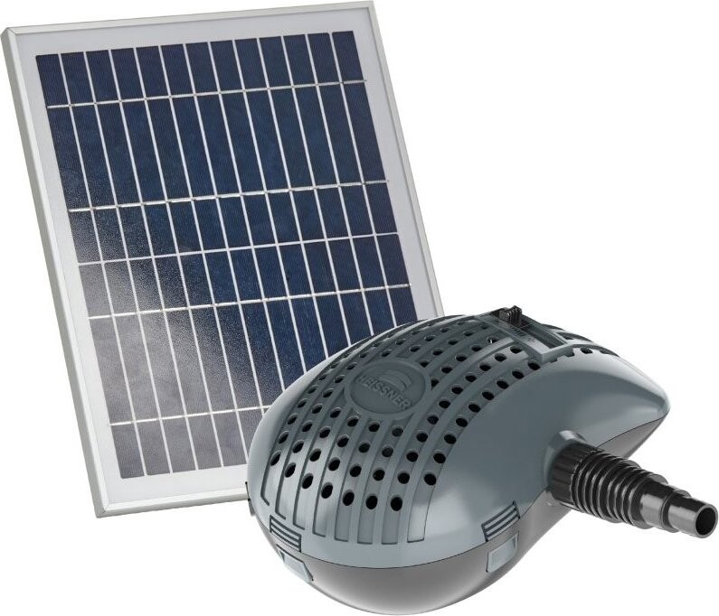 HEISSNER SPB5000-00 Solárne filtračné a potôčikové čerpadlo 4900 l/h + 2× 30 W moduly