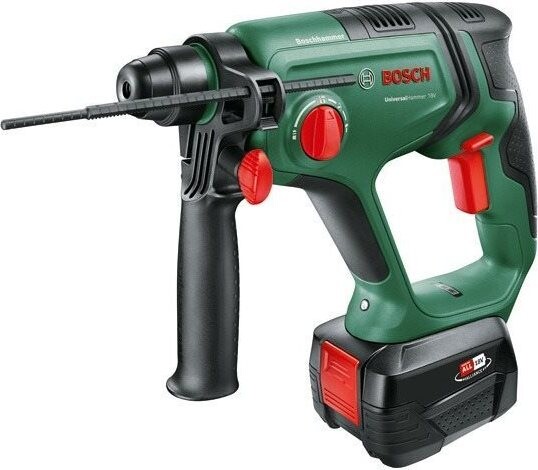 BOSCH Vŕtacie kladivo AKU UniversalHammer 18 V, 2× 2,5 Ah + nab. AL1820, kufor 0.603.9D6.003