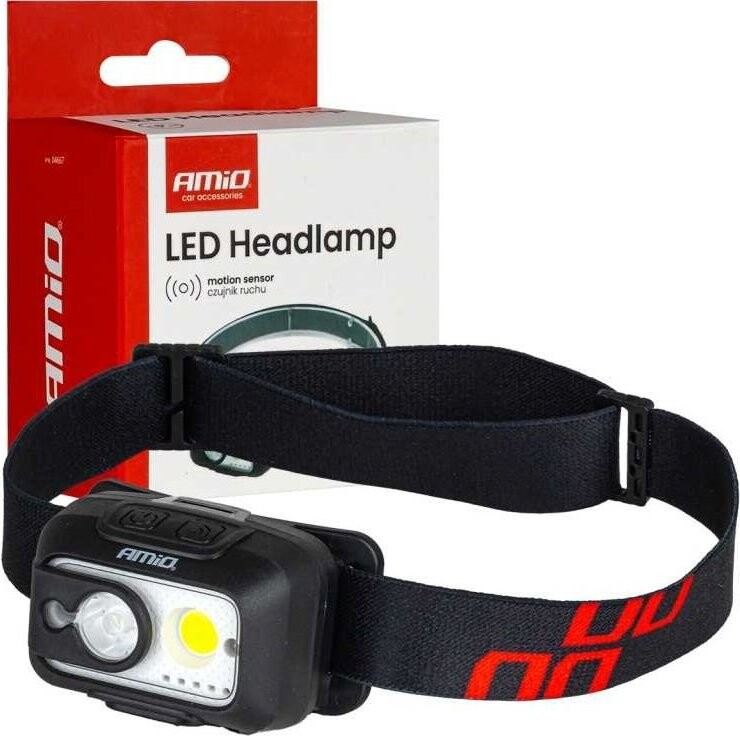 Amio Čelová svítilna nabíjecí LED 550 lm