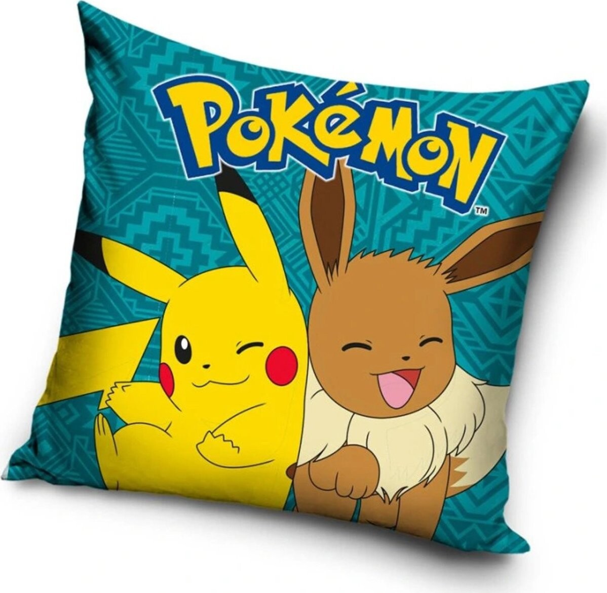 Carbotex Obliečka na vankúšik Pokémon Pikachu a Eevee 40 × 40 cm