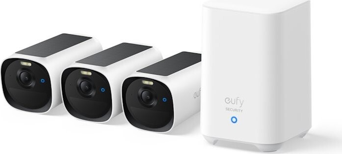 Eufy E40 (sada 3 ks + jednotka HomeBase 2) 2K biely