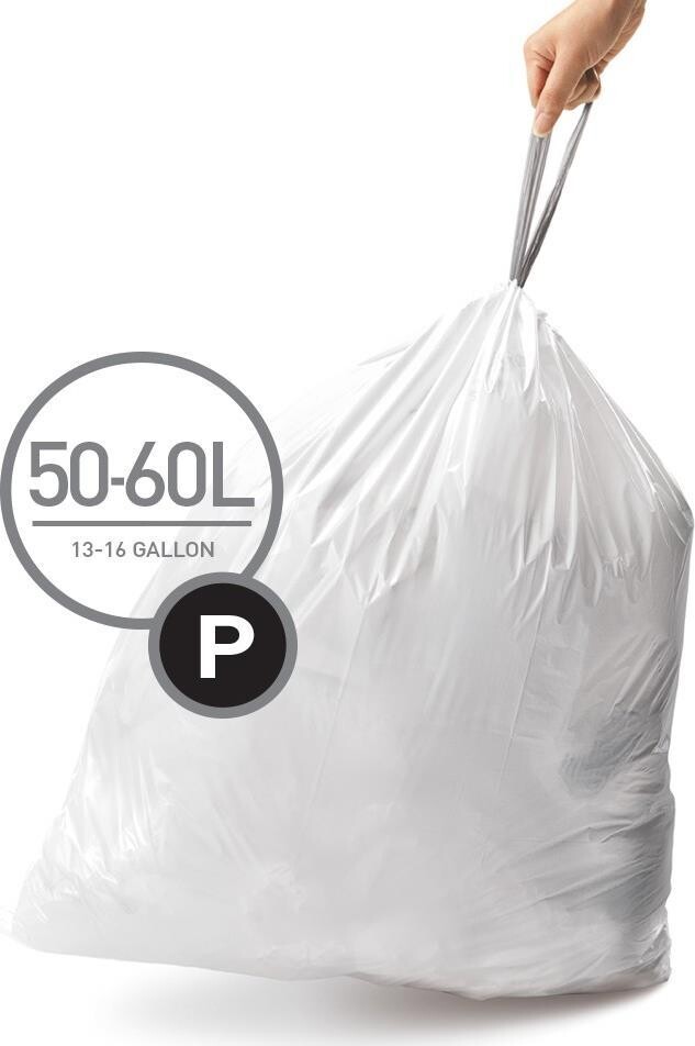 Simplehuman Zaťahovacie vrecká, 50 – 60 l, typ P, 20 ks