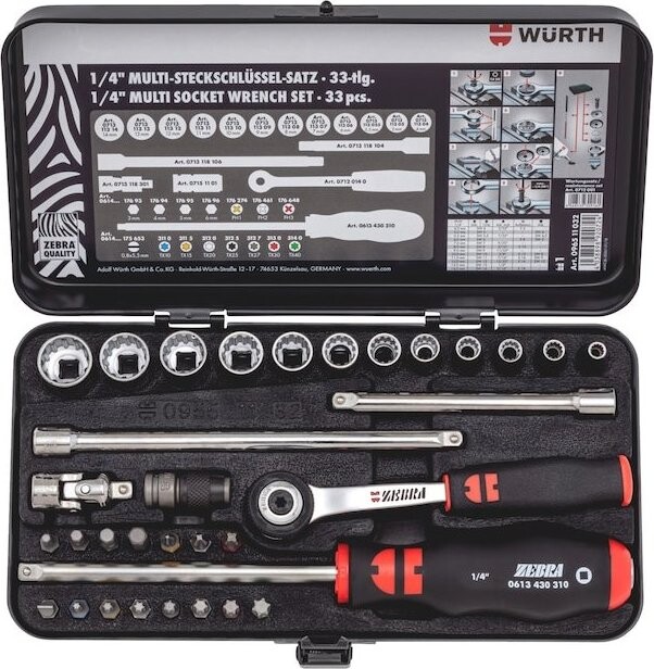 WÜRTH Súprava multi nástrčných kľúčov 1/4