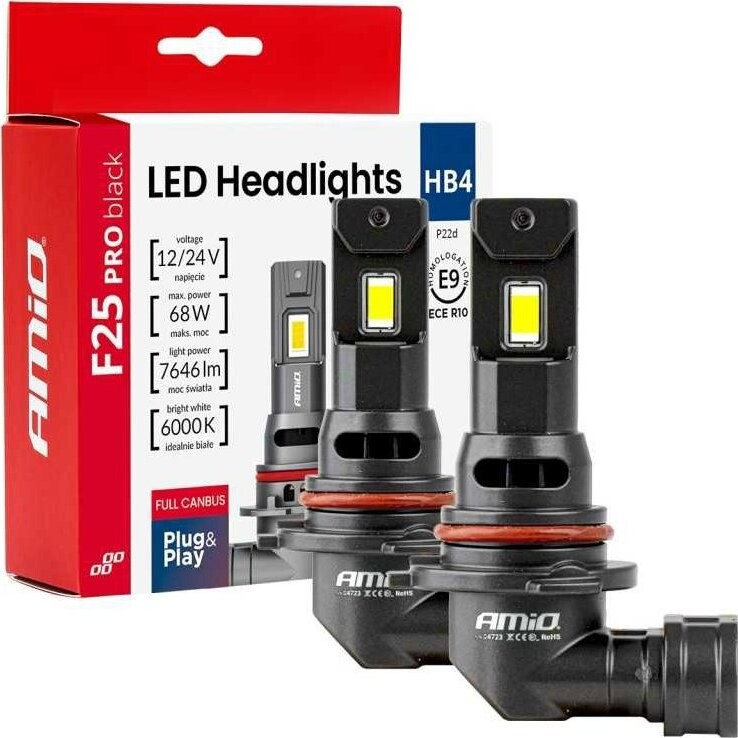 AMIO 2 ks žárovka LED HB4 12/24V 3823 lm