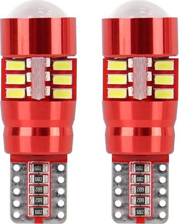 AMIO 2 ks LED 12V/24V 5W W2,1 × 9, 5d čirá CANBUS