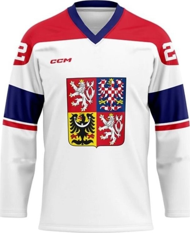 CCM Reprezentačný dres ZOH bez reklám biely Pastrňák S