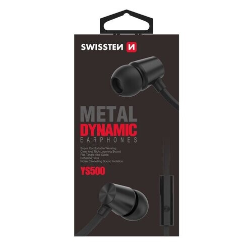 Swissten Earbuds Dynamic YS500, black