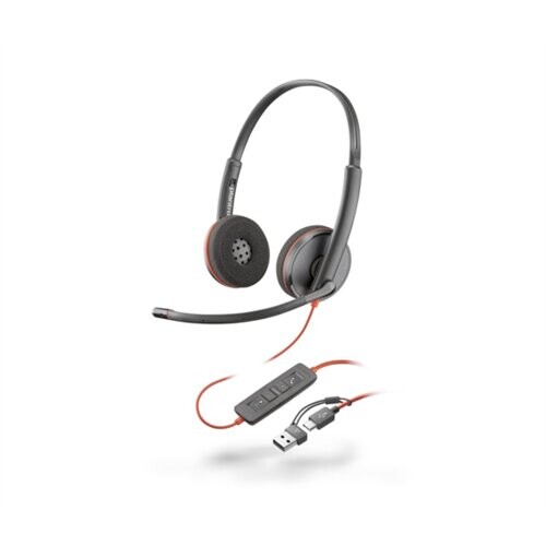 HP Poly Blackwire 3220 MS Teams náhlavná súprava, USB-C/A adaptér, stereo