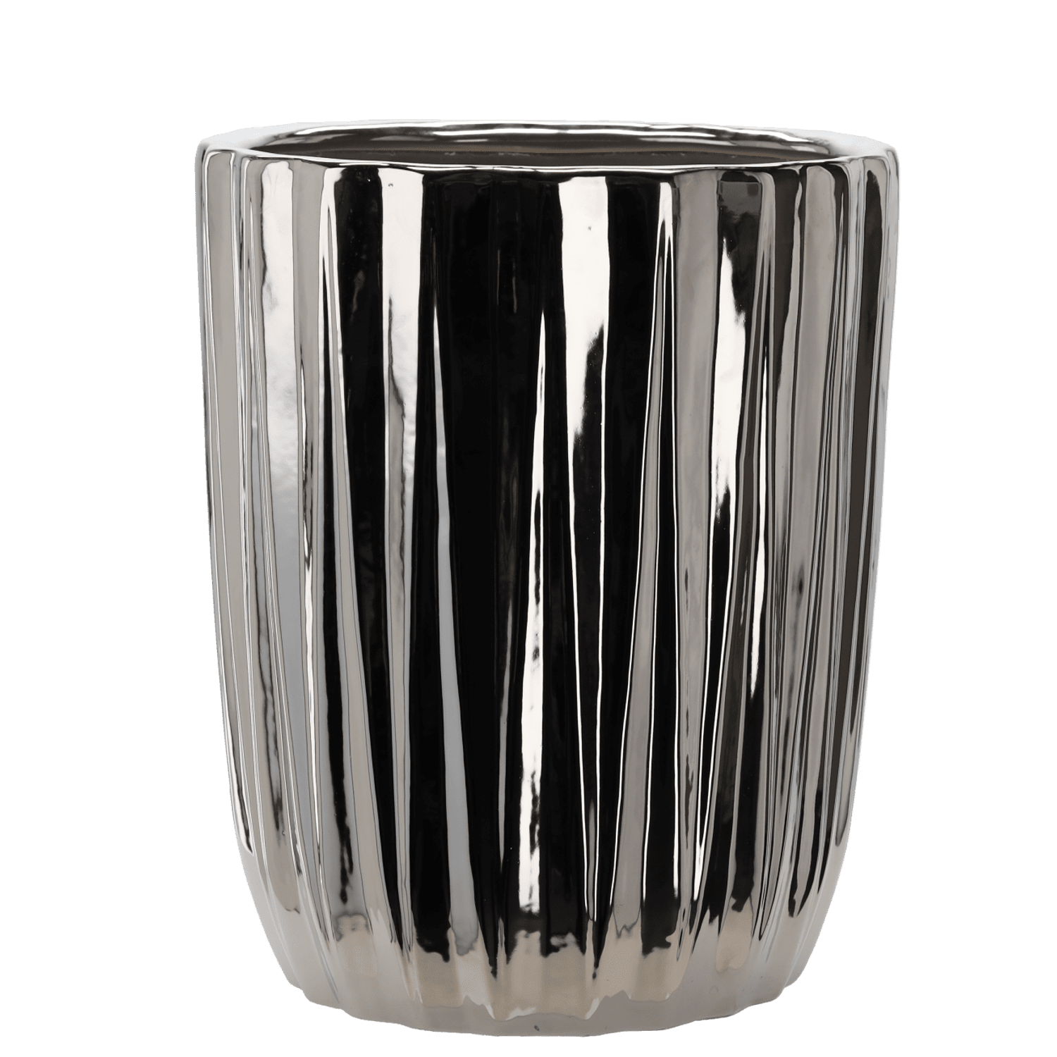 Keramický obal na květináč Frosis 39,5 cm stříbrný