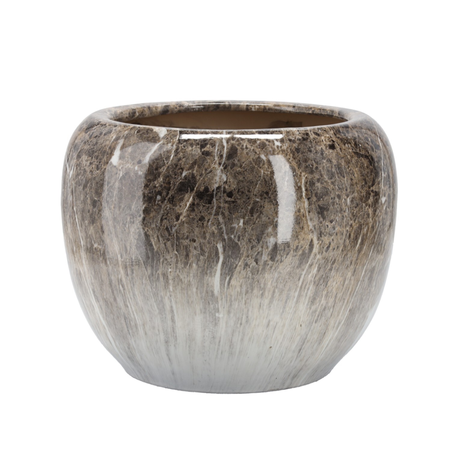 Keramický obal na květináč Marmur 48 cm mramor