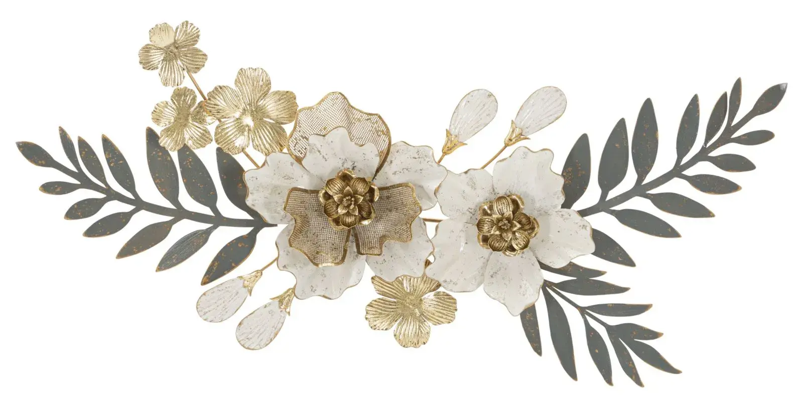 Kovová nástěnná dekorace Greak 90,2x41,9 cm zlatá/vícebarevná