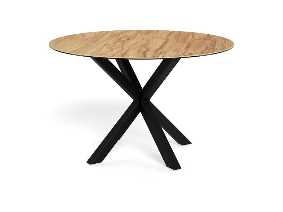 Kulatý jídelní stůl Heaven 119 cm dub divoký/černý