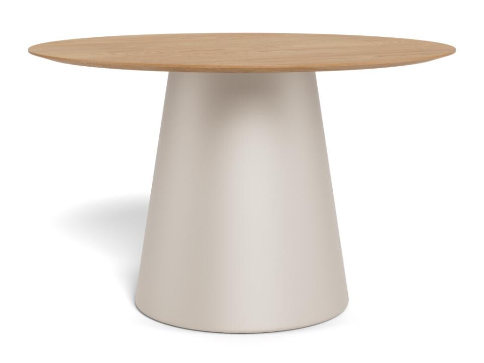 Kulatý jídelní stůl Soli 120 cm dub přírodní/kašmírový