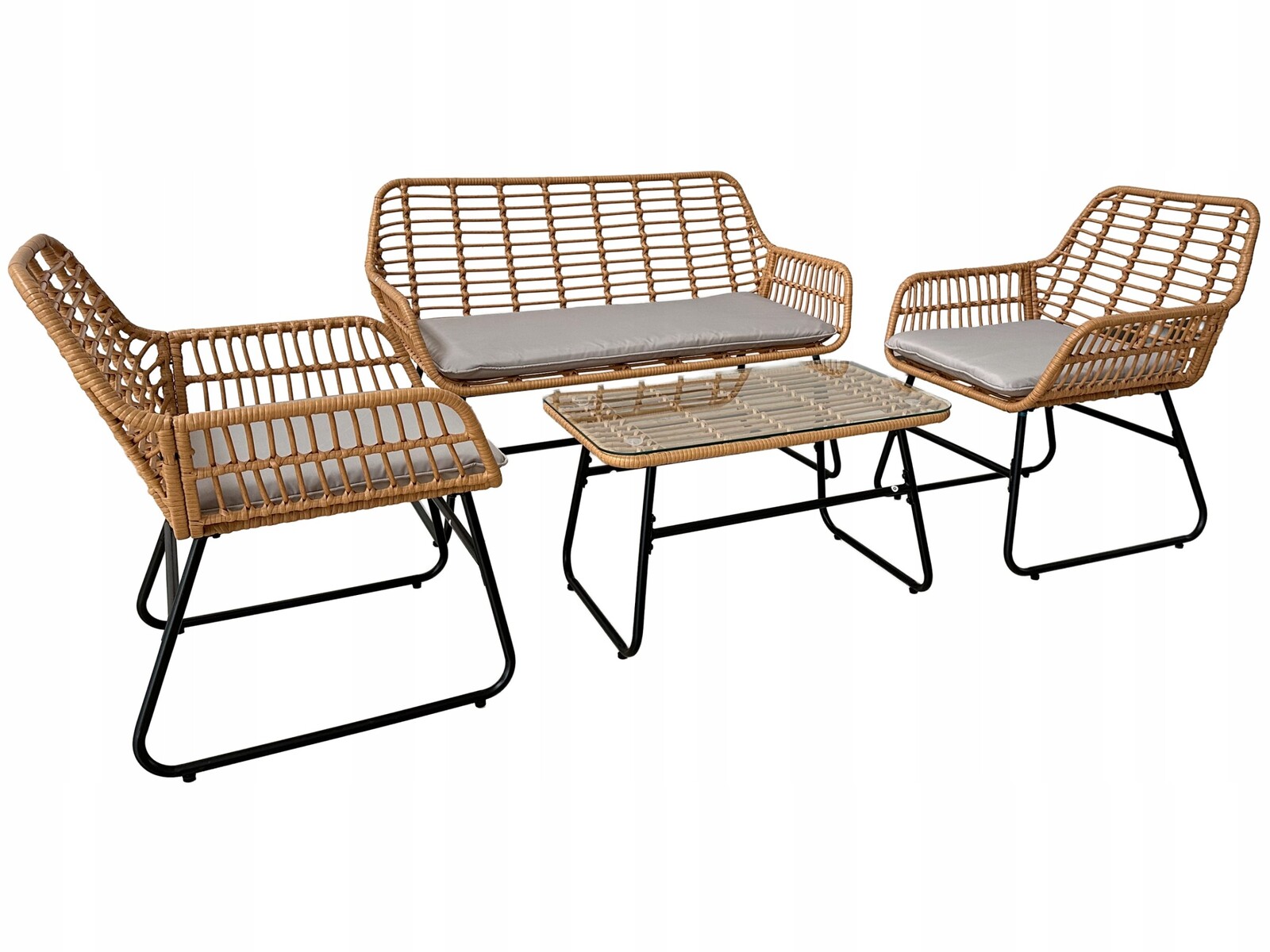 Sada zahradního nábytku Dorne hnědá