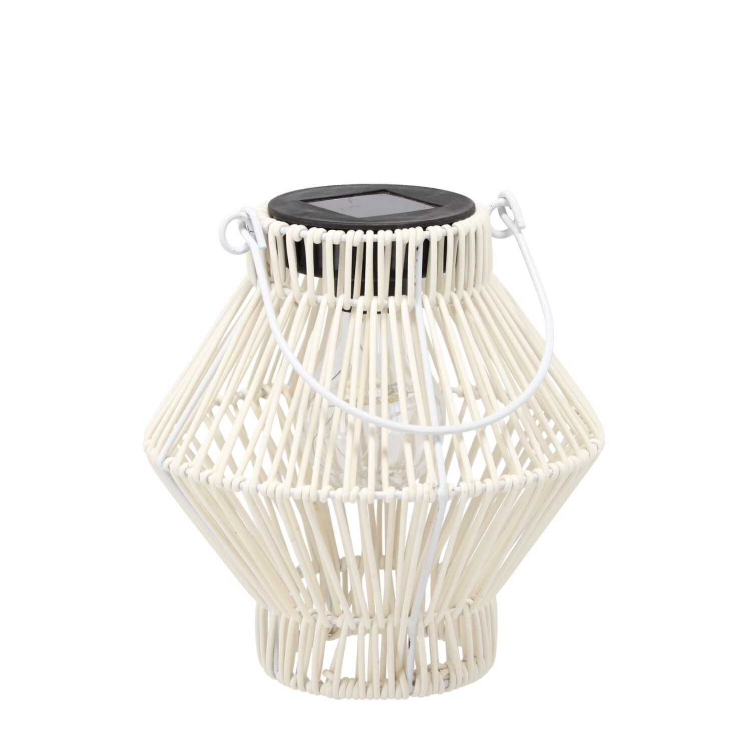 Solární LED lucerna Duty 19 cm bílá