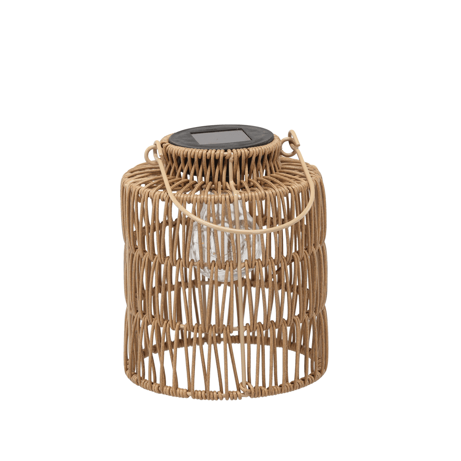 Solární LED lucerna Yenni 15x20 cm hnědá