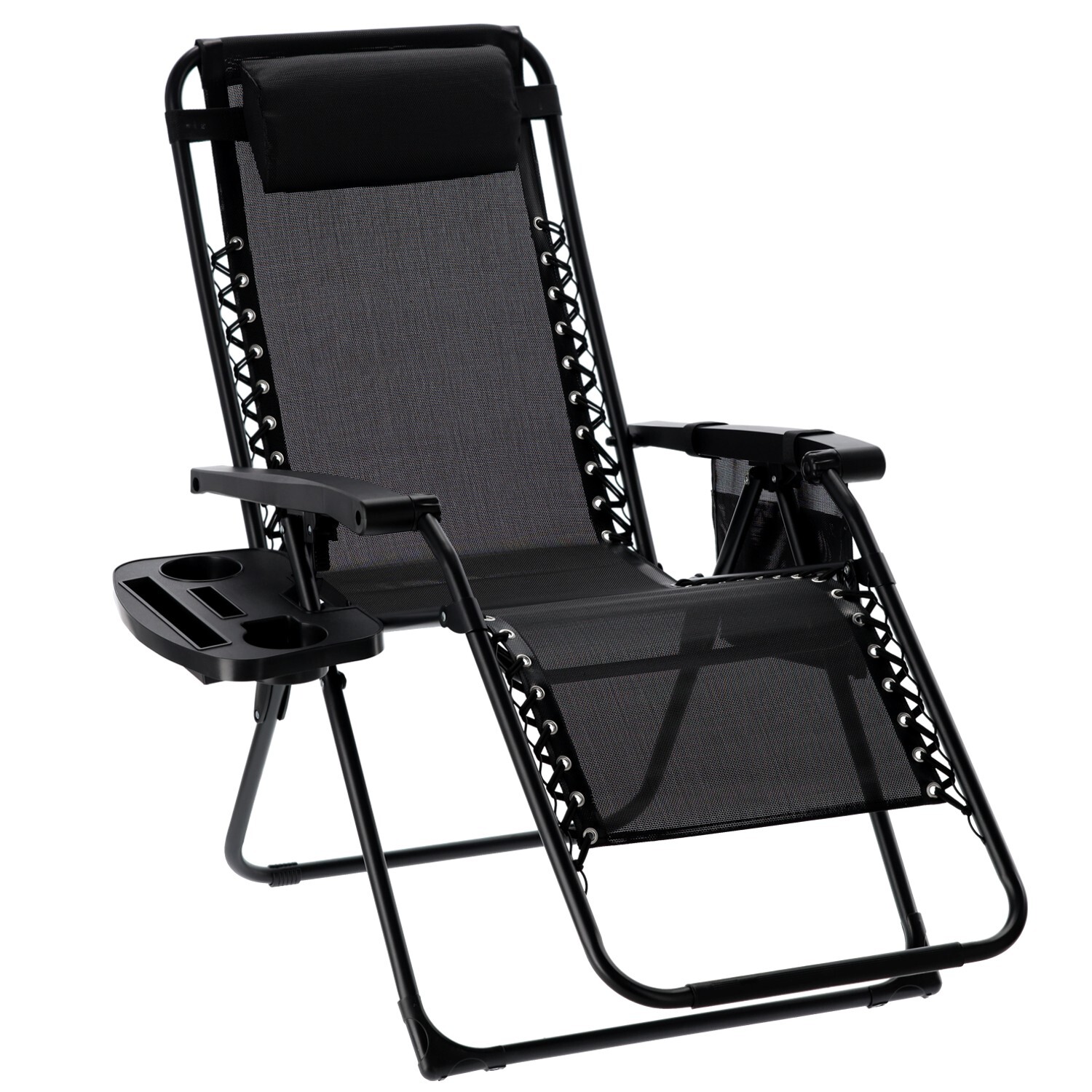 Zahradní lehátko Zero Gravity 176 cm černé