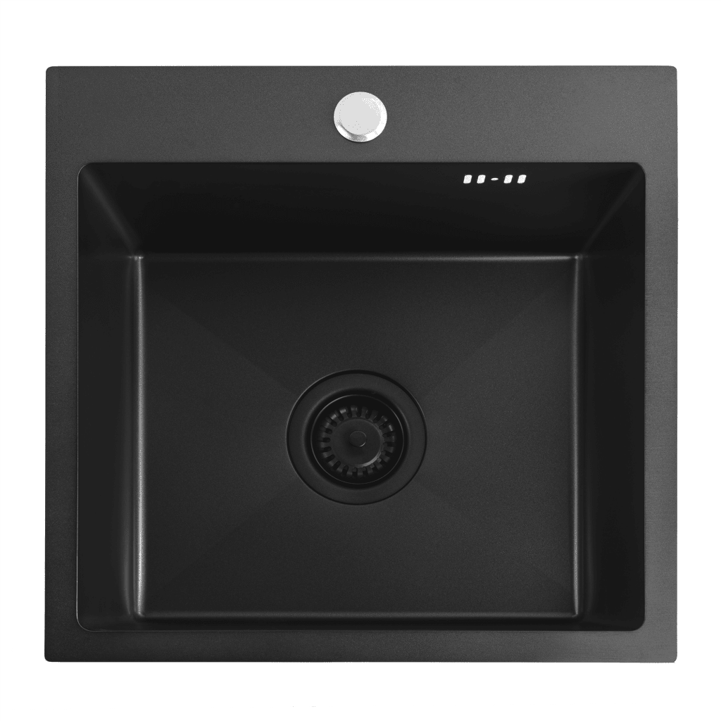 REA REA - Oceľový drez Leo 40 Black ZLE-06002